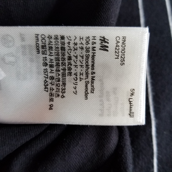 H&M BASIC Bodycon Quarter Sleeve Striped Dress - Picture 7 of 9